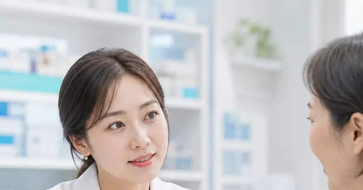 약사와 상담하는 모습 — 나의 영양문답 PSTN