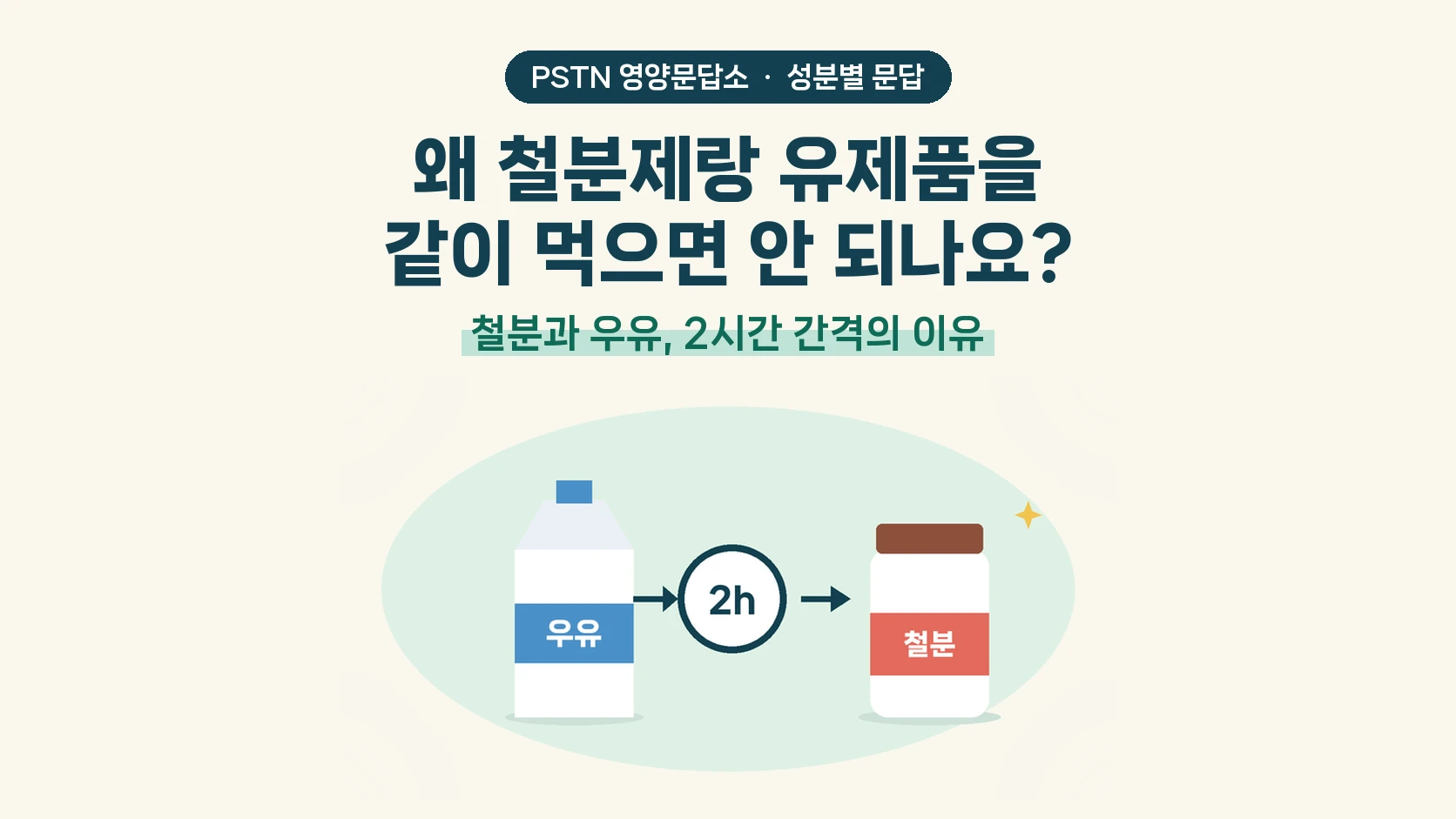 왜 철분제랑 유제품을 같이 먹으면 안 되나요? - 철분과 우유, 2시간 간격의 이유